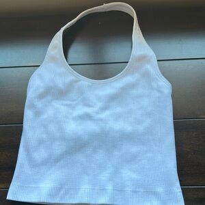 Vuori White Ribbed Bodysuit